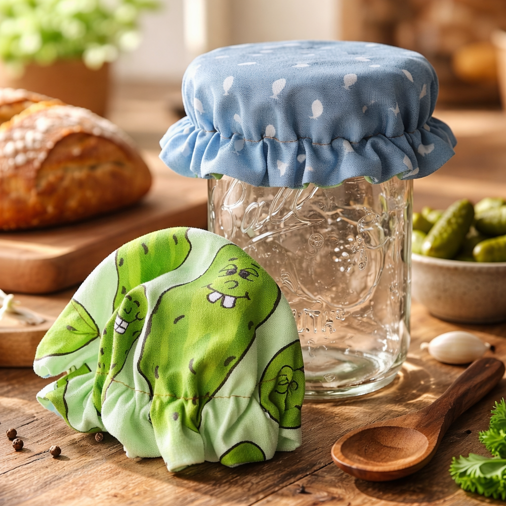 Handmade Reversible Mason Jar - Bowl Covers - Bread Dough Cover - Multi Fabric Options Available