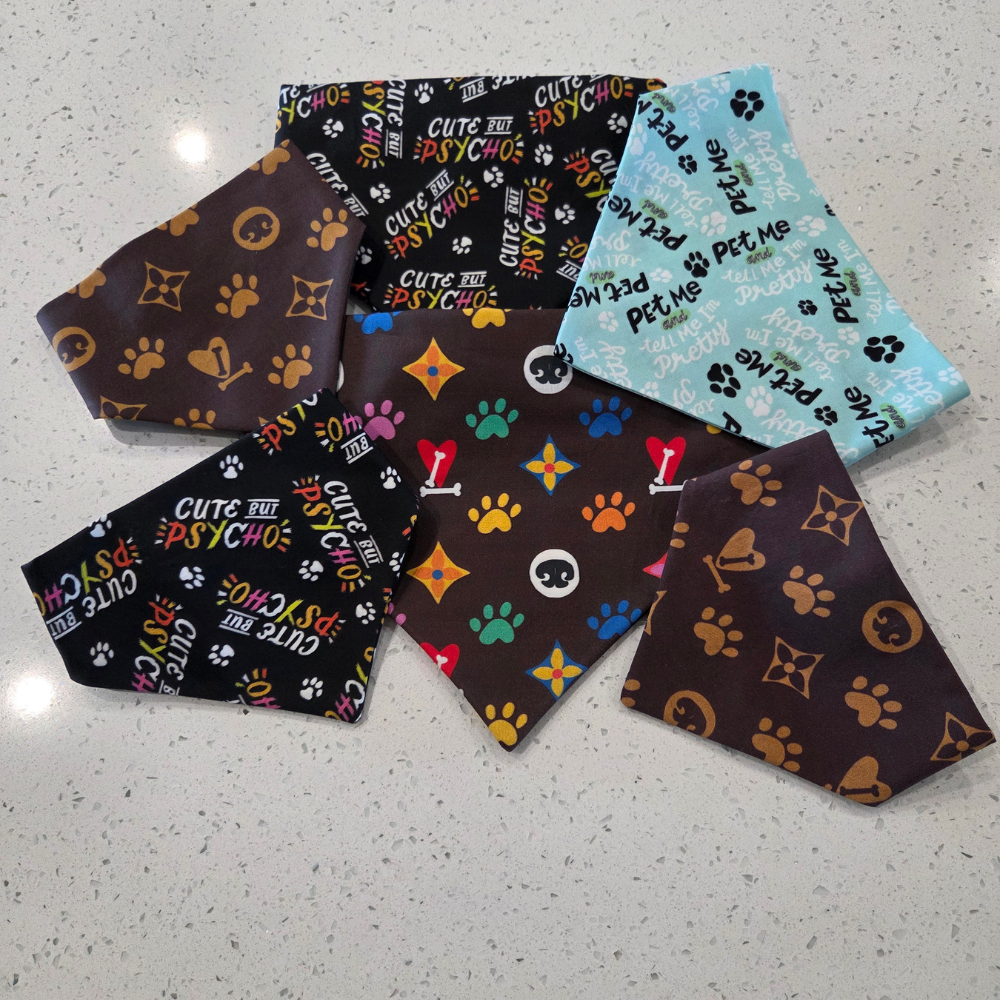 Fancy / Birthday / Pretty Pet Scrunchie Bandana - Multi Fabric Options Available