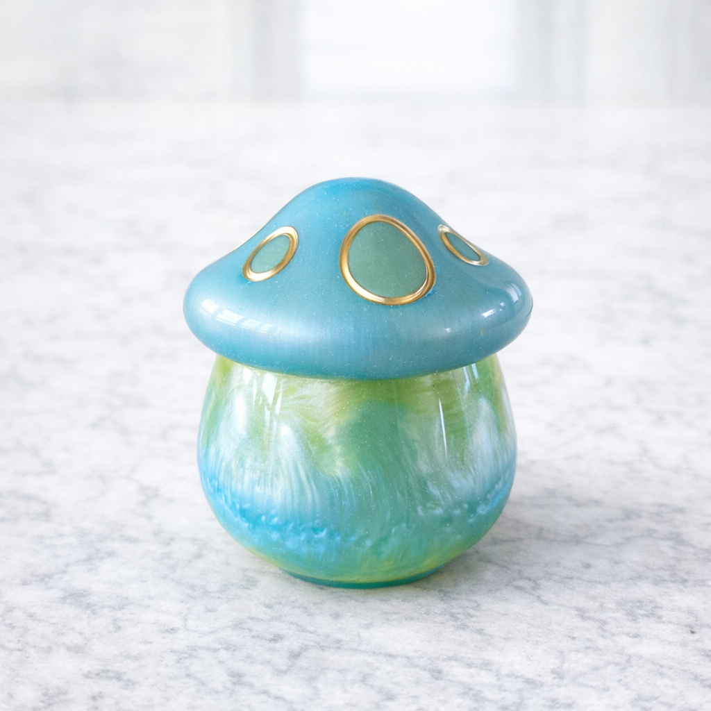 Hand Poured Resin Mushroom Jar – Multi-Color Options Available