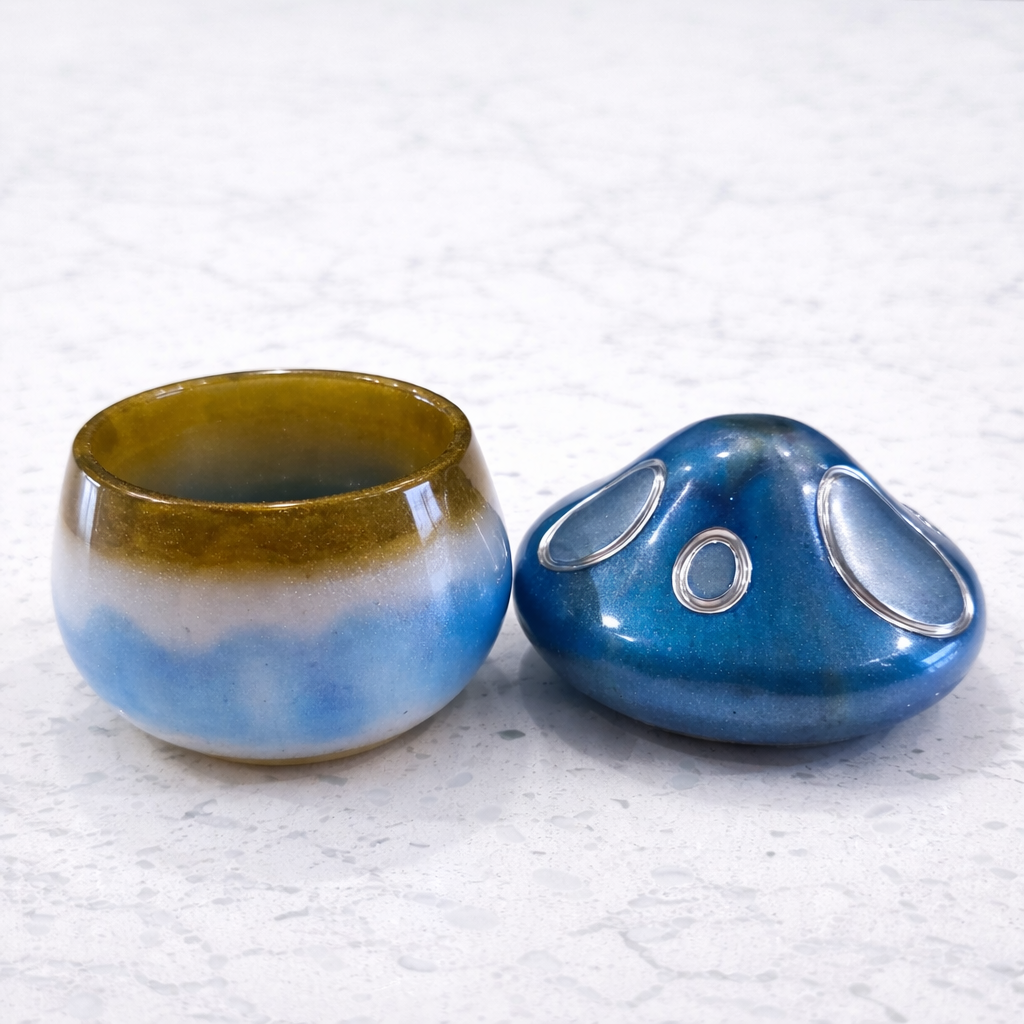 Hand Poured Resin Mushroom Jar – Multi-Color Options Available