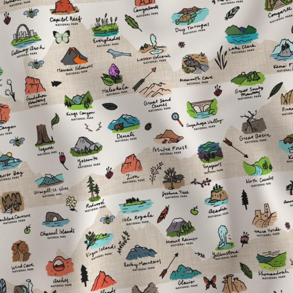 National Parks / Hiking Buddy Pet Scrunchie Bandana - Multi Fabric Options Available